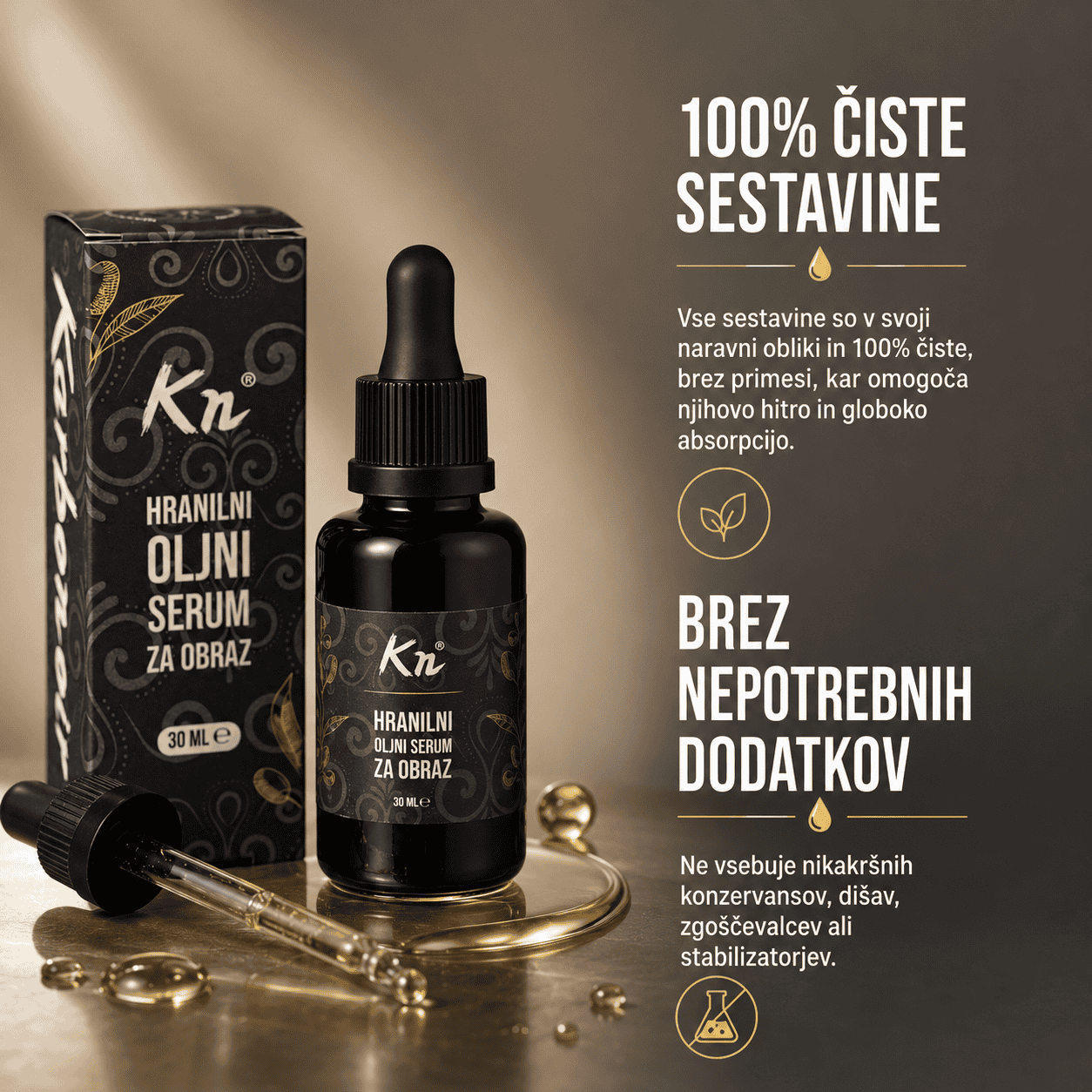 Hranilni oljni serum za obraz - slika 3
